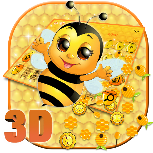 3D Cute Honey Bee Gravity Keyboard Theme icon