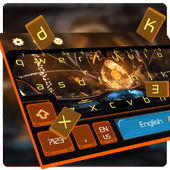 VR game keyboard orange icon