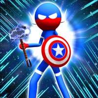 Stickman Street Gangs vs Superheroes Fighting Game