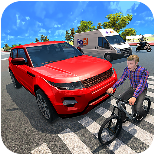 Offroad coche carretera tráfico de la ciudad juego icon