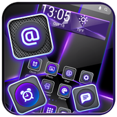 Black style launcher theme &amp;wallpaper icon