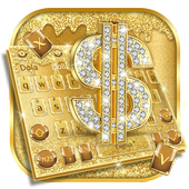 Golden Luxury Dollar Keyboard आइकन