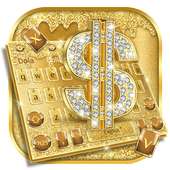 Golden Luxury Dollar Keyboard on 9Apps