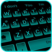 Neon Blau Tastatur Thema icon