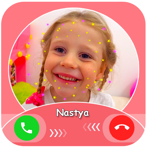 Like Nastya Fake call : chat &amp; live prank أيقونة