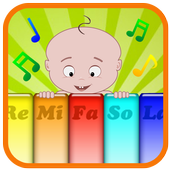 Piano music baby game icon