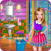 Clean up school party icon