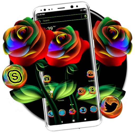 Neon Rose Launcher Theme icon