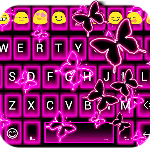 Neon Butterflies Keyboard icon