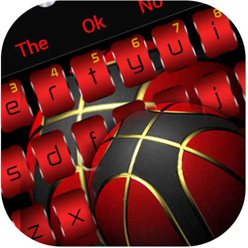 Black Red Basketball Keyboard icon