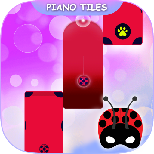 Ladybug Noir Piano Tiles Music Game icon