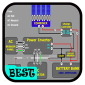 Wiring Diagrams For Solar Energy System أيقونة