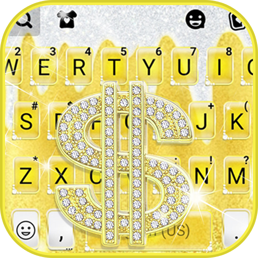 Golden Dollar Sign Keyboard Theme icon