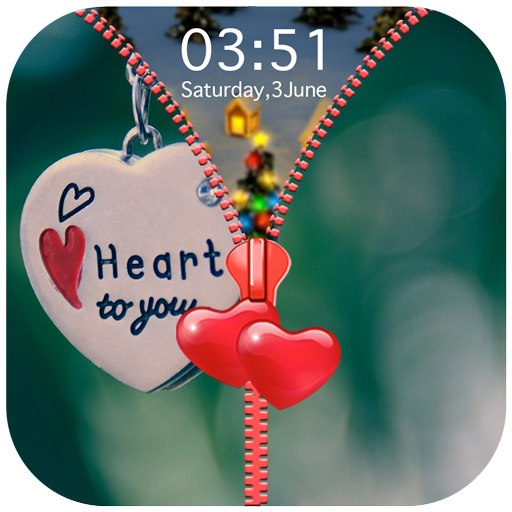 Love Locket Zipper Lock Screen icon