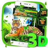 Tiger 3D Glass Tech Theme🐅