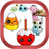 how to draw cute candy food
