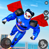 Flying Police Panda - Light Speed Hero Robot Games icon