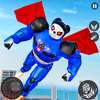 Flying Police Panda - Light Speed Hero Robot Games