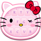 Pink kitty keyboard icon