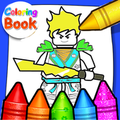 Coloring Leggo Incredible Ninja Turtle icon