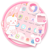 Pink Unicorn Cat Theme icon