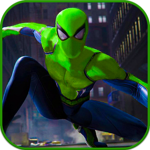 Green Spider Rope hero Man 3D icon