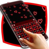 Neon Hearts Keyboard Theme icon