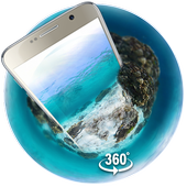 Underwater world 3D Theme&amp;wallpaper (VR Panoramic) icon