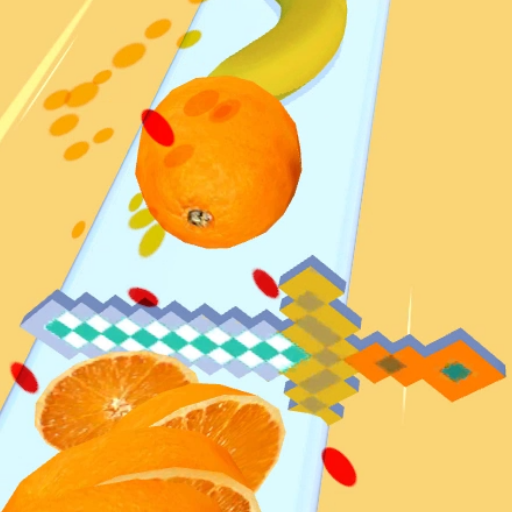 Perfect fruit cutting icon