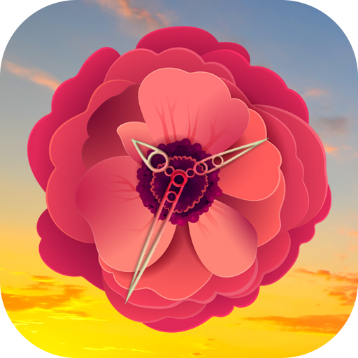 Flower Clock Live Wallpaper icon
