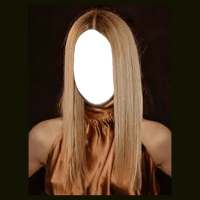 Straight Hair Style Photo Montage