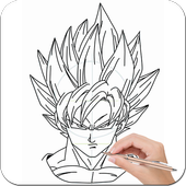 Draw Goku Super Saiyan icon