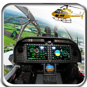 Helicopter driving simulator icon