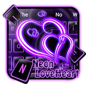 Neon-Liebes-Herz-Tastatur icon