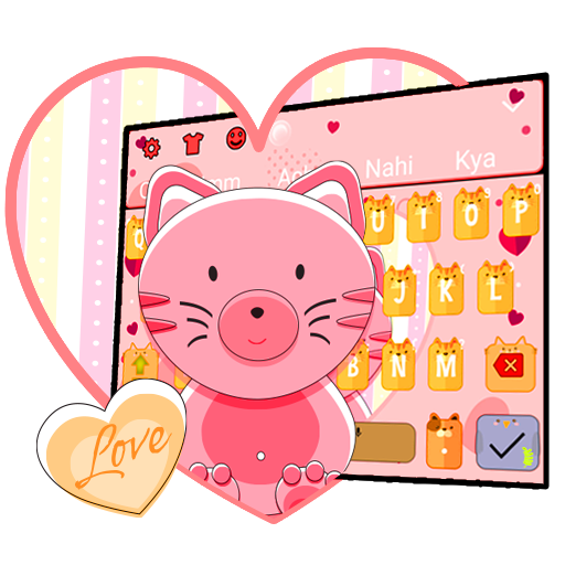 Cute Cartoon Cat Sweet Little Kitty Keyboard Theme icon