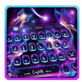 Fluorescent Butterflies Keyboard Theme icon