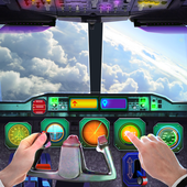 Airplane Cockpit Flight Control Simulator 3D icon