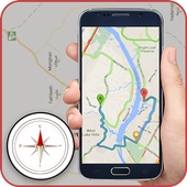 GPS Route Finder, Compass, Maps &amp; Navigation icon