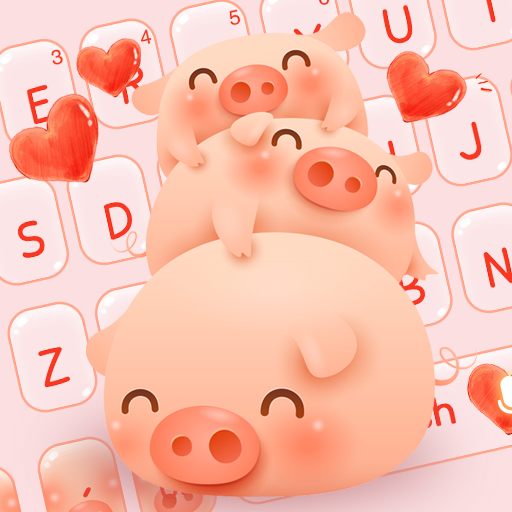 Cute Pink Pig keyboard icon