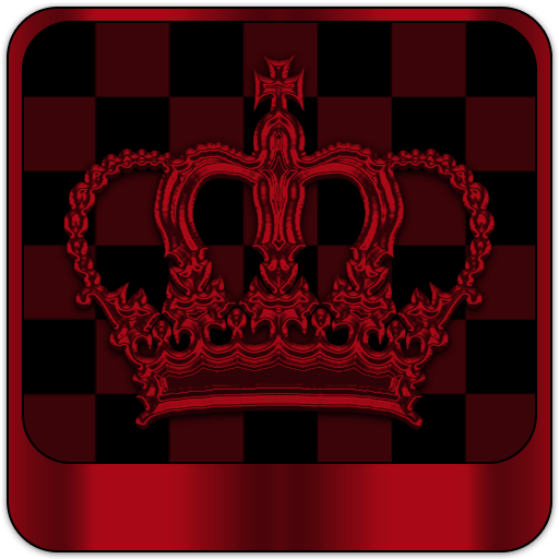 Red Chess Crown 3D Next Launcher theme icon