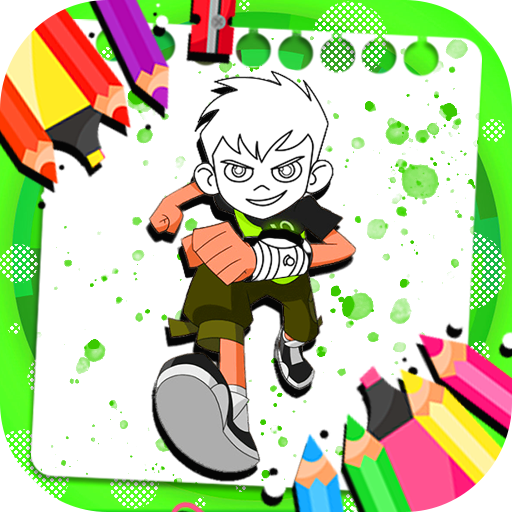 Ben Alien 10 coloring heroes icon