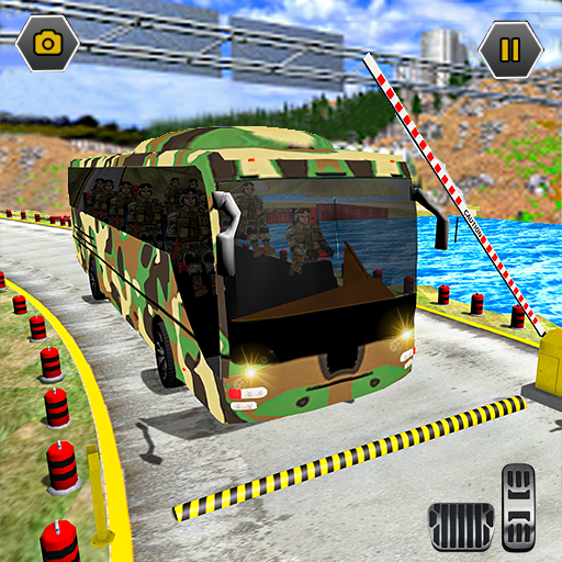 Army bus driving games 2020 military coach driver icon