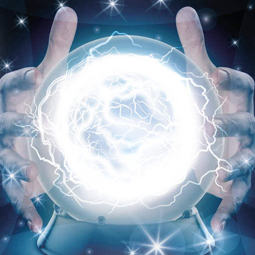 Magic crystal ball icon