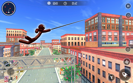 Spider Stickman Hero - Rope Gangster Crime Games screenshot 10