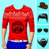 Men Designed T-Shirt Photo Suit Editor