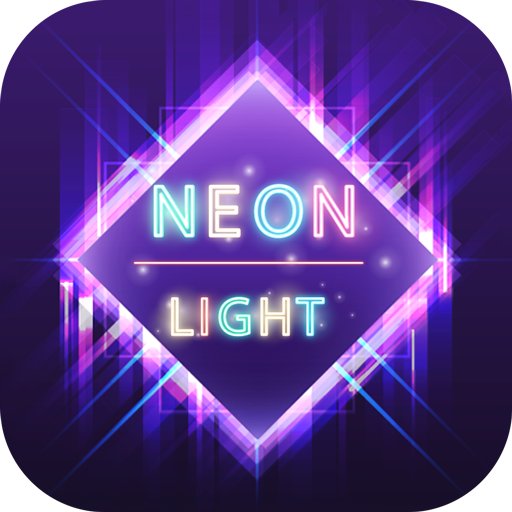 Neon Light Board - Scrolling Neon Text On Photo icon