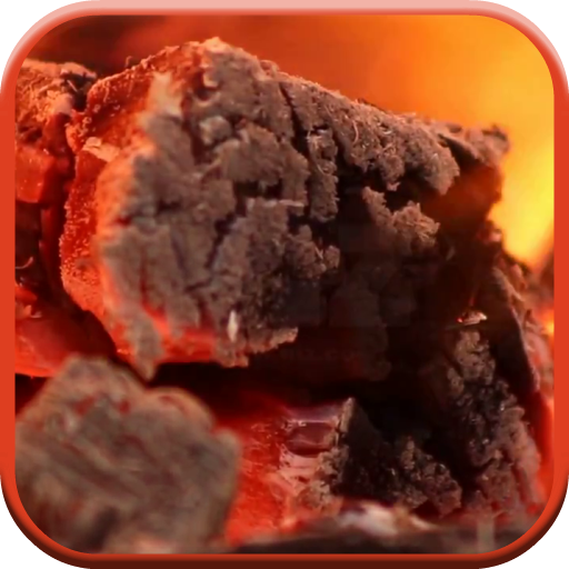 Burning Wood Video Wallpaper icon