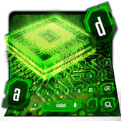 Green Electric Circuit Keyboard icon