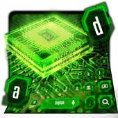 Green Electric Circuit Keyboard