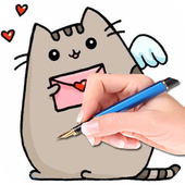 How to draw pusheen Cat icon